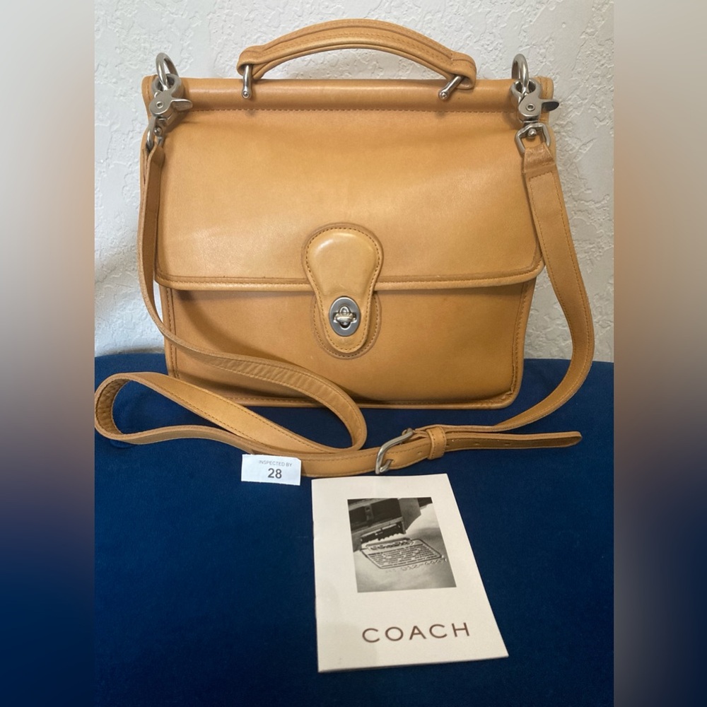 Coach Tan Leather Top-Handle Crossbody Bag